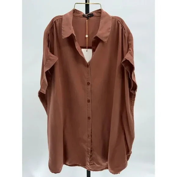 🟠NWT - QUINCE - VINTAGE WASH TENCEL CAMP SHIRT - Picture 2 of 8